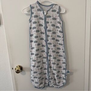 Tado Muslin Sleeping Sack XL 39" Rhino Cloud Organic Swaddle Wearable Blanket